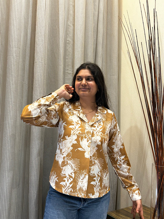 Bagh: haldi phool Full sleeve collar